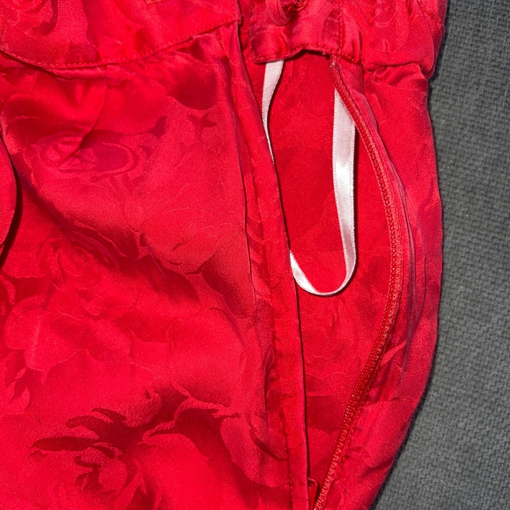 Vintage 80’s GEOFFREY CRAIG Red Floral Silk Skirt - Size Small - Picture 6 of 6